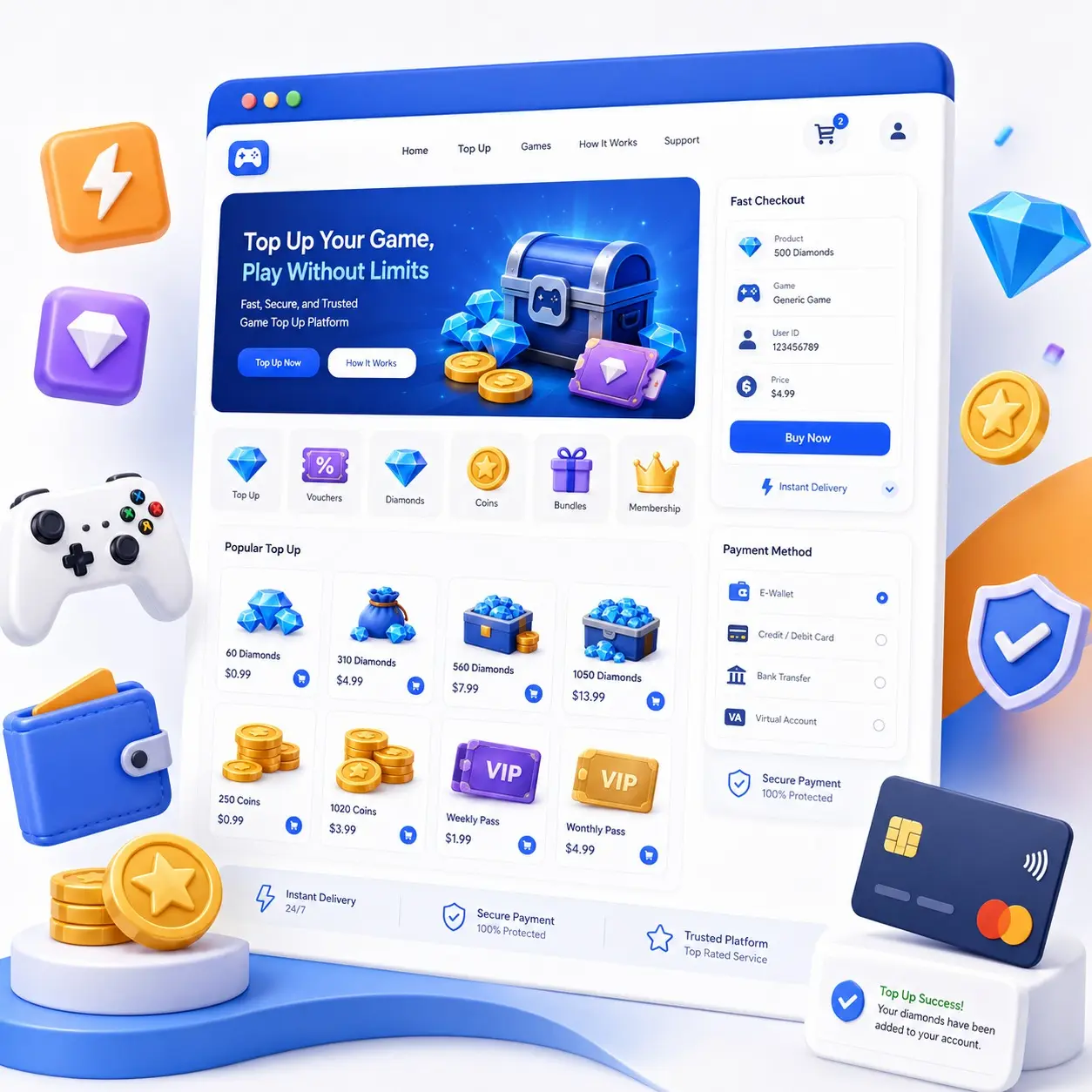 NexusTopup v0 - Platform Top Up Game