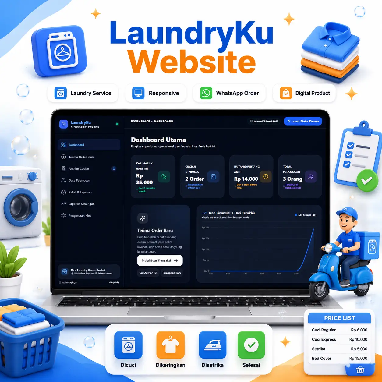 LaundryKu - Aplikasi Kasir & Operasional Laundry