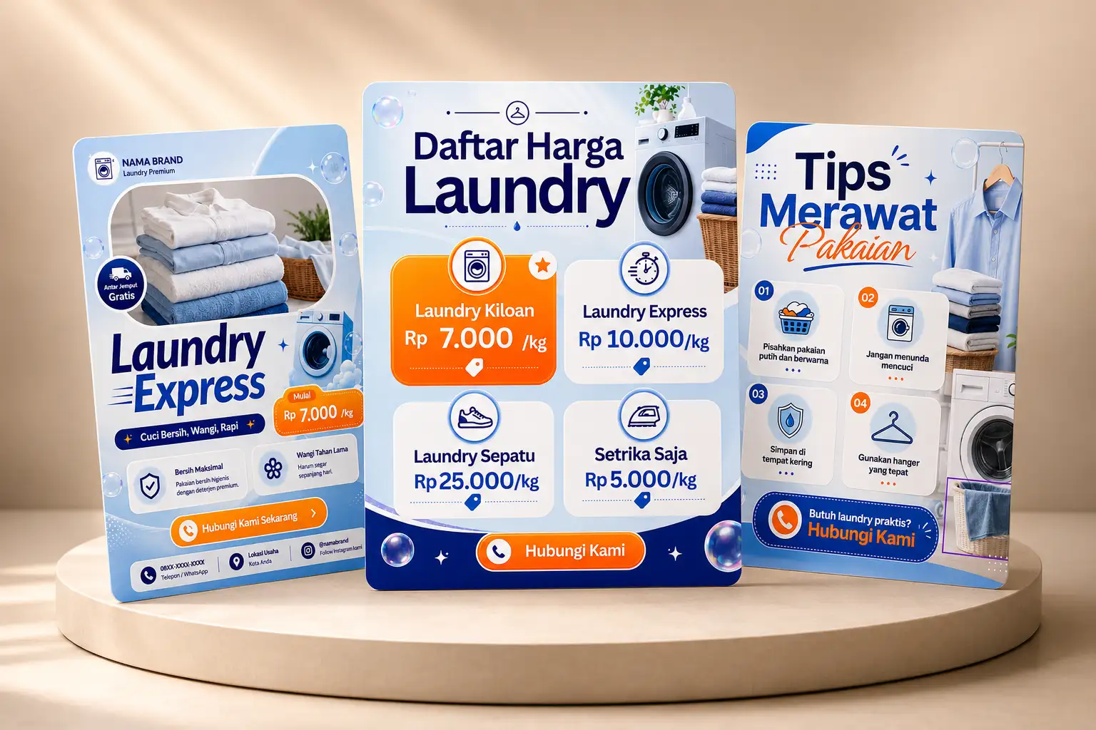 Laundry Promotion Template Bundle